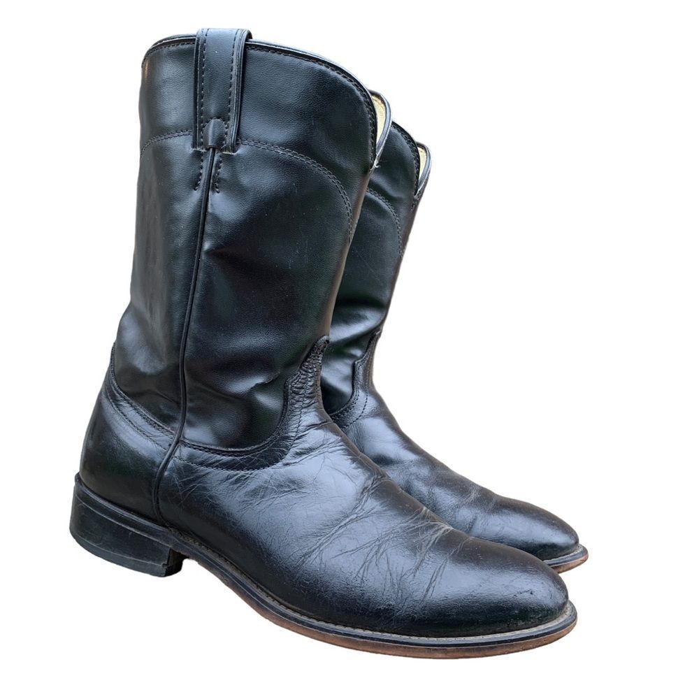 Laredo 7902 Black Leather Roper Western Boots Cowgirl Women’s size 8